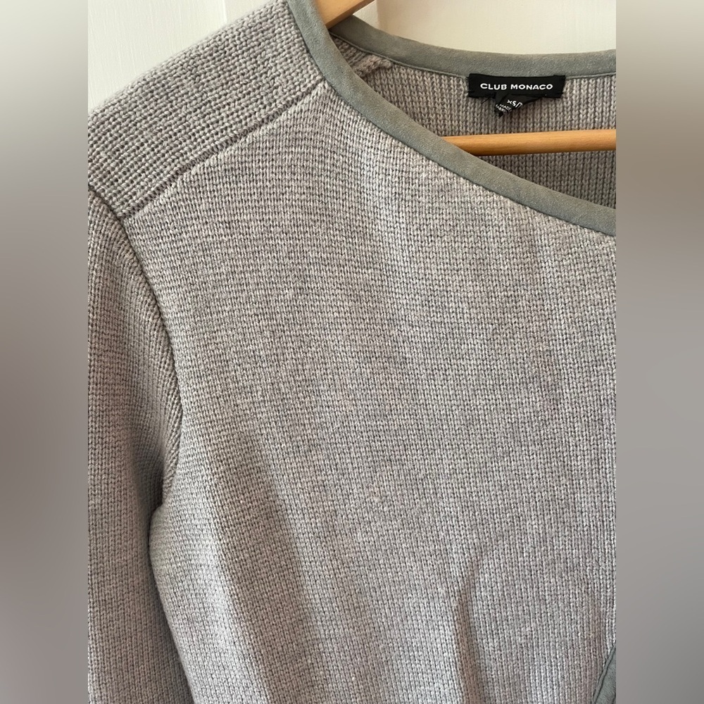 Club Monaco Wool Chunky Oversized Knit Longline Jacket - Picture 2 of 6